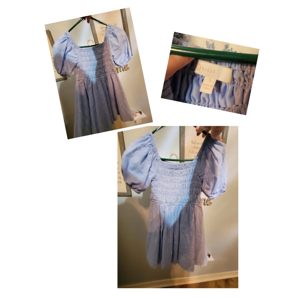 GB Girls Light Blue Smocked Dress